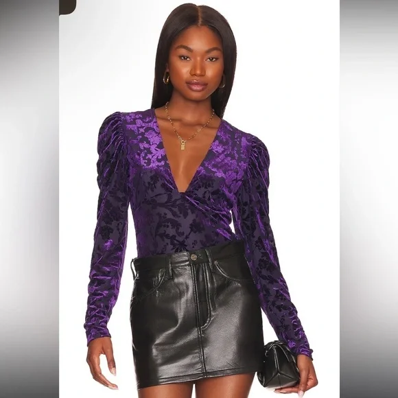 NWT!!! Free people- Magic Hour Bodysuit in Deep Sea Combo - Picture 1 of 3